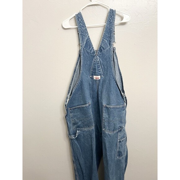 Vtg ROUND HOUSE Men's Denim Bib Carpenter Overalls Blue 44x29 Straight Leg USA - Picture 7 of 10